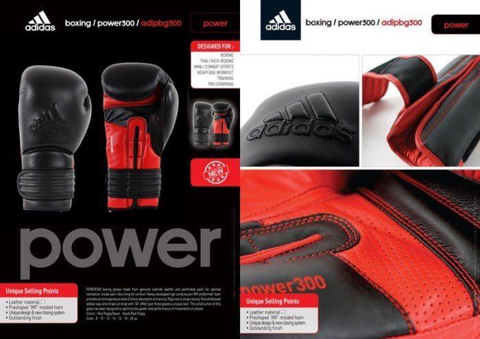Adidas Power 300 Bokshandschoenen met gratis workout